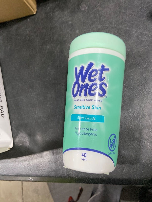 Photo 1 of Wet Ones Hand and Face Wipes,?Sensitive Skin Wipes | Unscented Wipes, Hand and Face Wipes Sensitive Skin, Wet Ones Sensitive Skin Wipes, 40 ct. Canister
