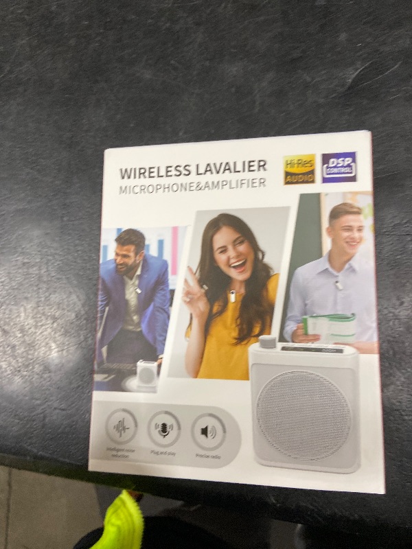 Photo 1 of 15W Wireless Voice Amplifier with 2 Magnetic Lavalier Mics & Noise Reduction - Bluetooth 5.3 PA System for Teachers, Tour Guide, Yoga - 15H Rechargeable Battery, Waist-Mount Design (White)