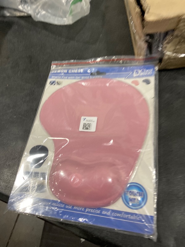 Photo 1 of Office Mousepad with Gel Wrist Support - Ergonomic Gaming Desktop Mouse Pad Wrist Rest - Design Gamepad Mat Rubber Base for Laptop Computer -Silicone Non-Slip Special-Textured Surface (01Pink)