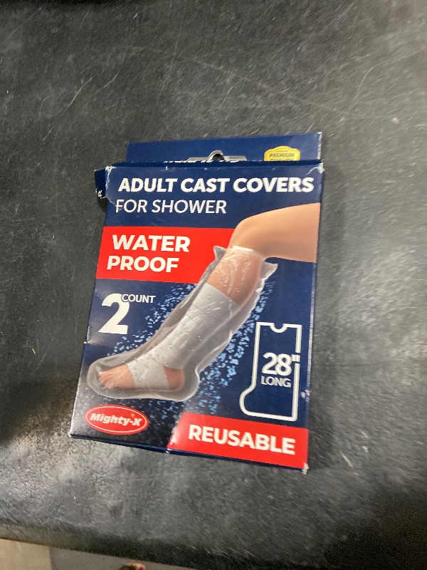 Photo 1 of 100% Waterproof Cast Covers for Shower Leg - Tight Seal - Reusable Adult 2pk Half Leg Cast Protectors - Knee, Ankle, Foot