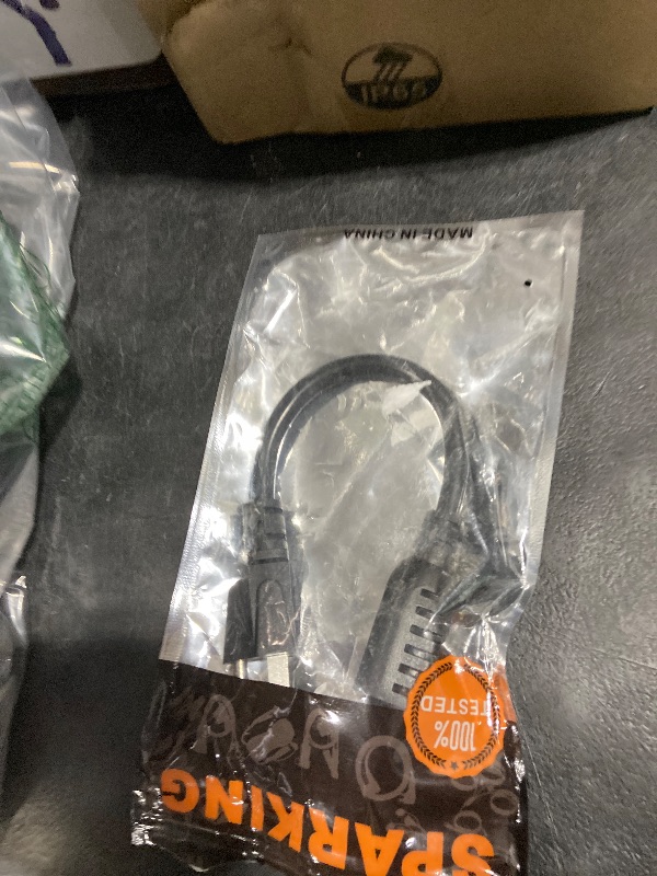 Photo 1 of [1 Pack] 6inch Short Power Extension Cord - Black 3 Prong Mini Indoor Grounded Extension Cord,16AWG Small Electrical AC Extension Cord for Outlet Saver,Rated for 13AMP Home Appliance Extender Lead