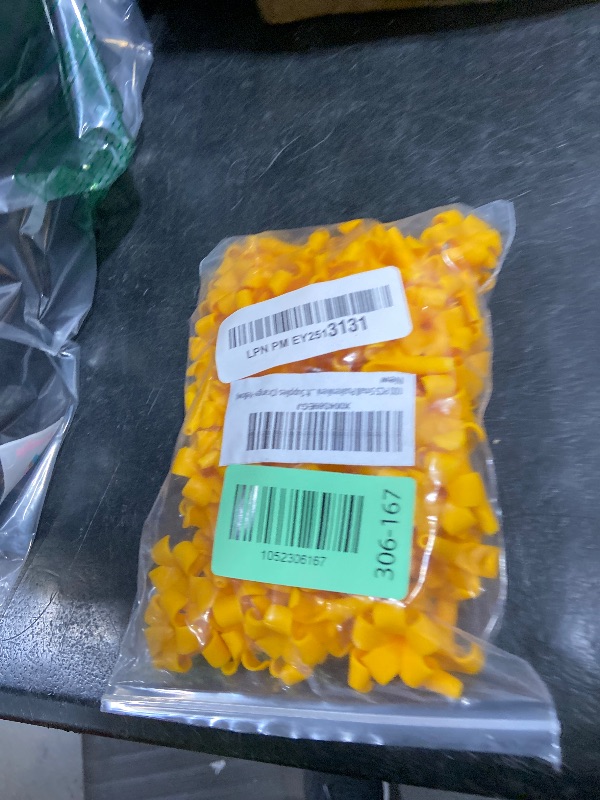 Photo 1 of 100 PCS Small Puakenikeni Clay Beads (02) for Jewelry Making DIY Craft Supplies (Orange-Yellow)