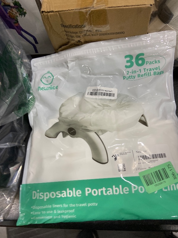 Photo 1 of Newnice 36 [Counts] Disposable Potty Bags, Portable Travel Potty Bags with Absorbent Pads, Potty Liners Compatible with OXO Tot 2-in-1 Go Potty, Potty Training Liners Fit Most Potty Chairs
