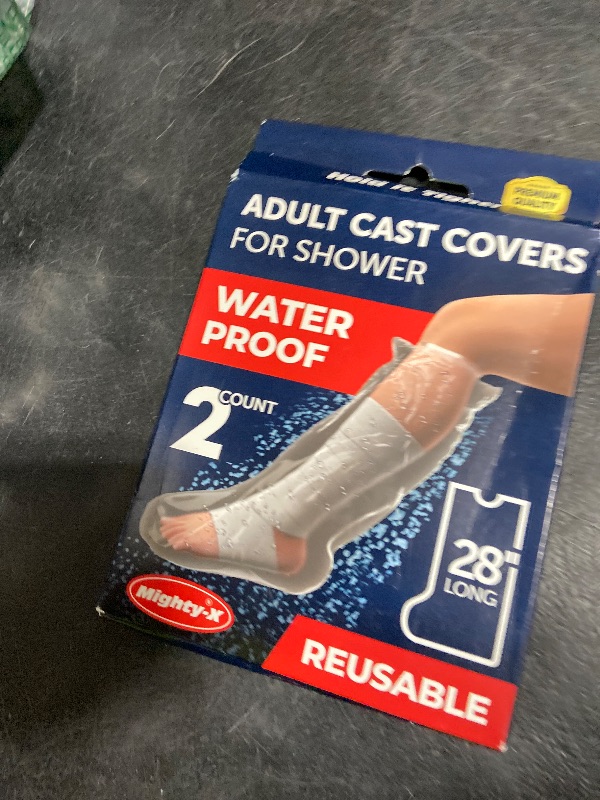 Photo 1 of 100% Waterproof Cast Covers for Shower Leg - Tight Seal - Reusable Adult 2pk Half Leg Cast Protectors - Knee, Ankle, Foot