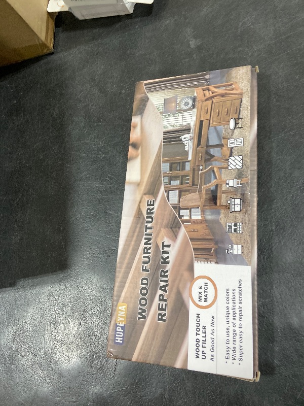 Photo 1 of Hupeyna Wood Furniture Repair Kit, 12 Colors Wood Repair Kit, Wood Touch up Fillers, Repair Scratch, Cracks, Discoloration for Wooden Cabinet, Floor, Door, Table Surfaces Wood Filler Paint