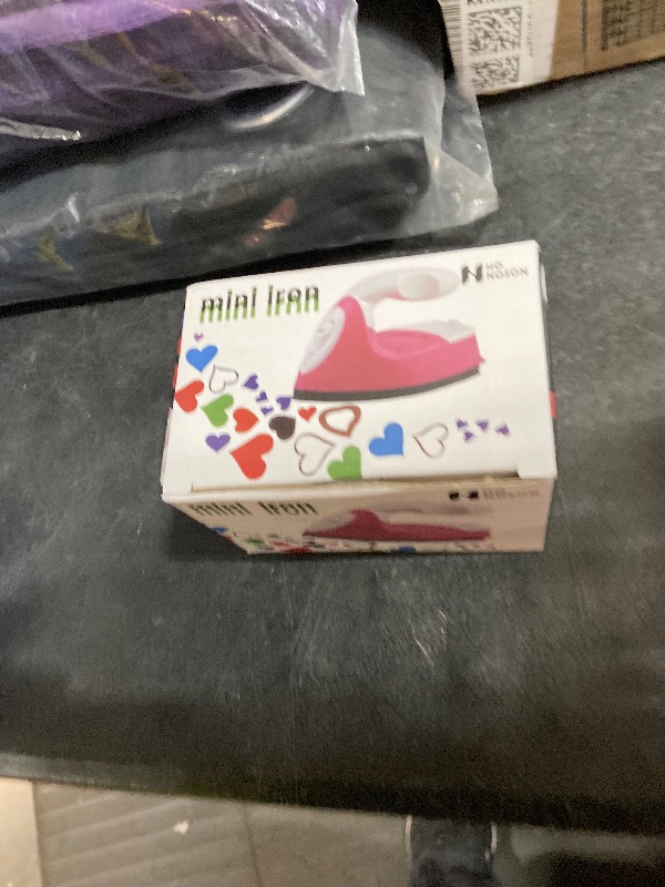 Photo 1 of Honoson Mini Craft Iron Mini Heat Press Small Iron Portable Handy Tiny Flatiron with Charging Base Accessories for Fuse Beads Patch DIY Shoes T-Shirts Heat Transfer Vinyl Projects(Purple)