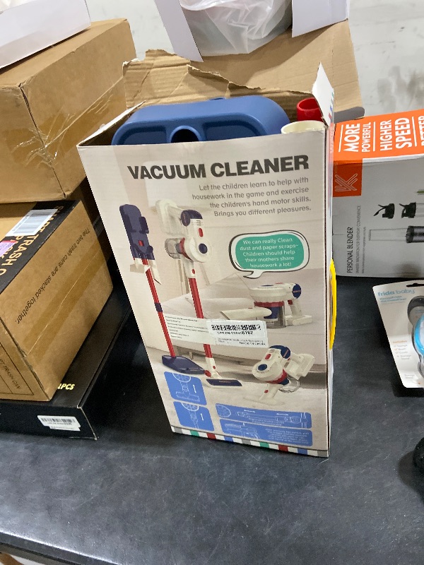 Photo 1 of Kids Vacuum That Really Works - Realistic 3-in-1 Vacuum Cleaner Toy for Toddler Cordless Home Cleaning Toy, Housekeeping Keeping for Children Age 3 4 5 6 Years Old Present for Boy Girl Birthday