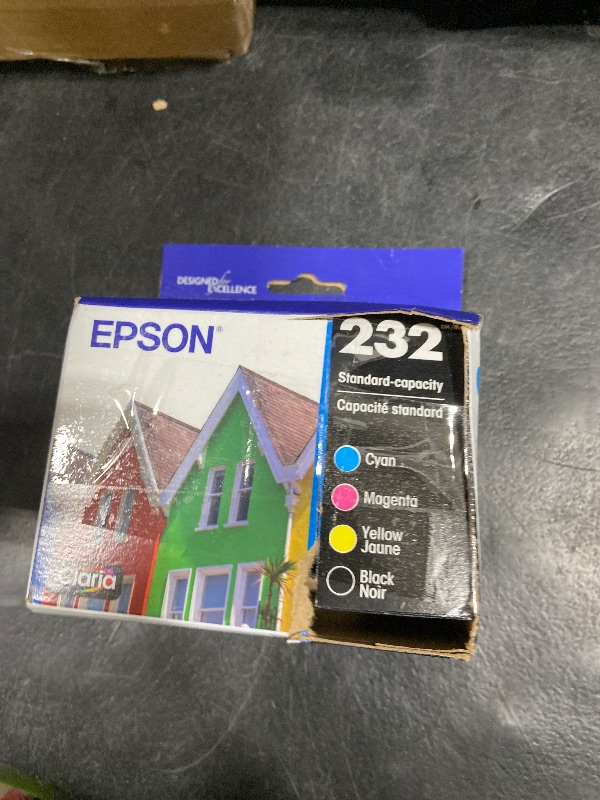 Photo 1 of EPSON 232 Claria Ink Standard Capacity Black & Color Cartridge Combo Pack (T232120-BCS) Works with WorkForce WF-2930, WF-2950, Expression XP-4200, XP-4205