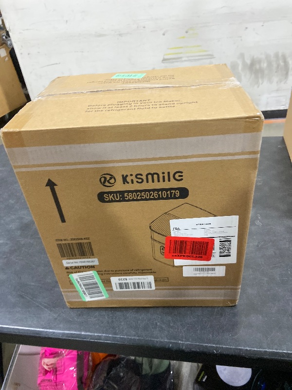Photo 1 of Kismile Nugget Ice Makers Countertop,Portable Ice Machine with Crushed Ice, 35lbs/Day,Self-Cleaning,One-Click Operation for Home Use(Silver)