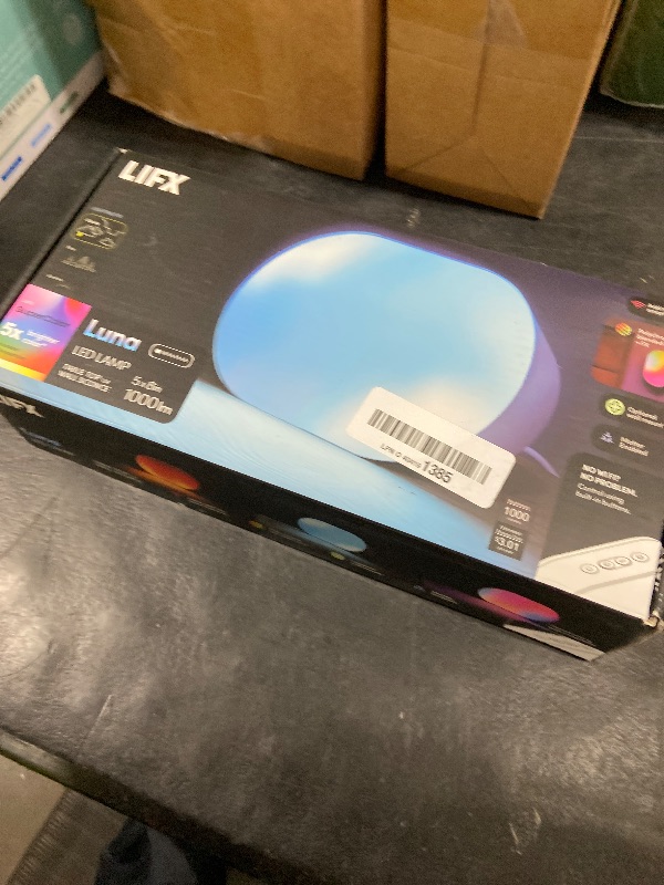 Photo 1 of LIFX Luna Smart Lamp, 1000 LM Wi-Fi & Matter 1.3 Compatible, Alexa & Apple HomeKit Compatible, Plug-In Bedside Table Lamp & Wall-Mount, Color Changing Wall Wash, Sunrise/Sunset Effect, No Hub Required