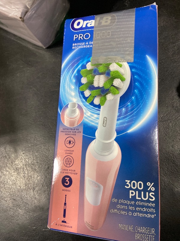 Photo 1 of Oral-B Pro 1000 Rechargeable Electric Toothbrush, Pink