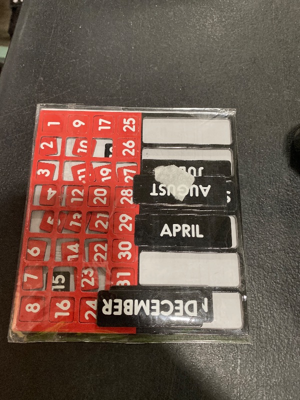 Photo 1 of Double-Sided Magnetic Numbers and Months for Dry Erase Calendar Whiteboard, Calendar Magnets for Magnetic Whiteboard and Refrigerator Calendar(0.55”x0.55”)