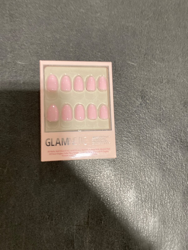Photo 1 of Glamnetic Press On Nails - French Pearl | Glossy, Short Almond French Tip Nails with 3D Accents, Salon Quality | 15 Sizes - 30 Nail Kit with Glue