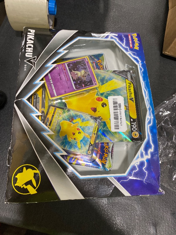 Photo 1 of Pokemon TCG Pikachu V Booster Box - 4 Booster Packs + Promo!