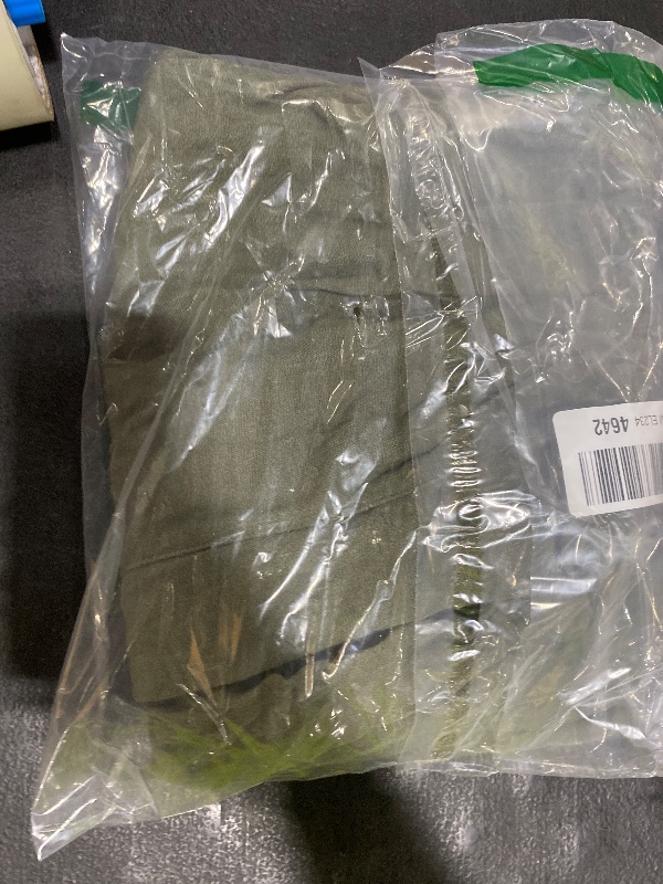 Photo 1 of TARSE Womens Linen Pants Casual Wide Leg Loose Drawstring Low Waist Beach Palazzo Harem Pants with Pockets 2025(Green,XL)