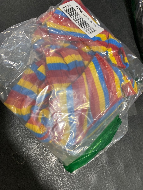 Photo 1 of Milumia Women Casual Rainbow Striped Ribbed Knit Cami Top Spaghetti Strap Camisole Multicolor X-Large