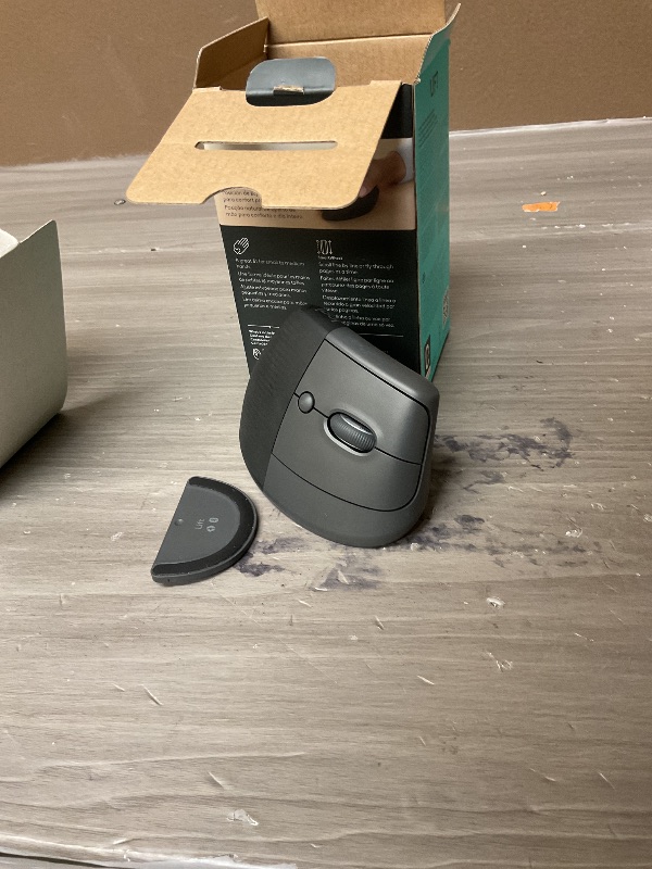Photo 1 of Logitech Lift Vertical Ergonomic Mouse, Wireless Bluetooth or USB Receiver, Quiet Clicks, 4 Buttons, Right Hand Wireless Mouse, Windows/macOS/iPadOS, Laptop, PC - Graphite