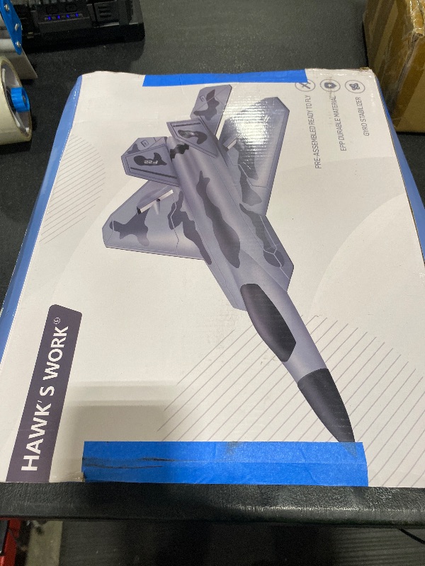 Photo 1 of HAWK'S WORK 2 CH RC Airplane, F-22 Plane Ready to Fly, 2.4GHz Remote Control, Easy to Fly RC Glider for Kids & Beginners