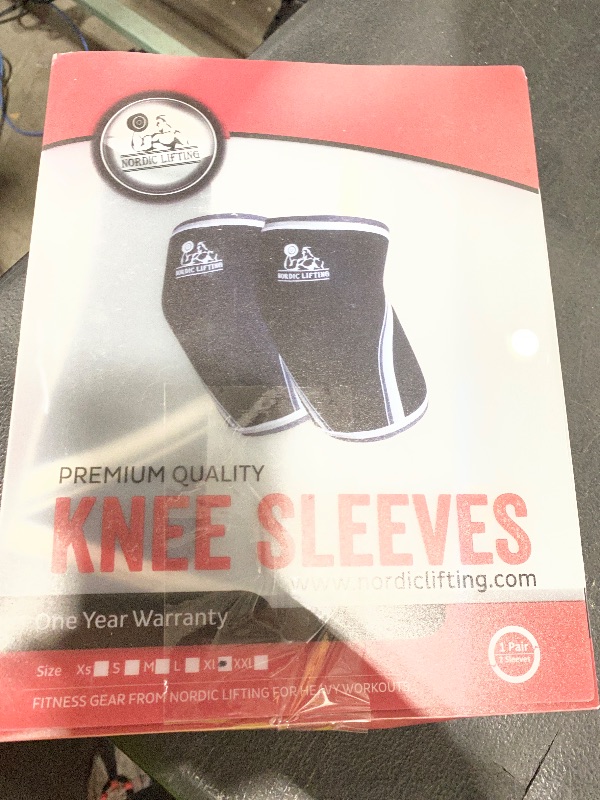 Photo 1 of Nordic Lifting 7mm Neoprene Knee Sleeves (1 Pair) Support & Compression for Weightlifting, Powerlifting & Cross Training (USPA Approved) for The Best Squats - Both Women & Men - XL