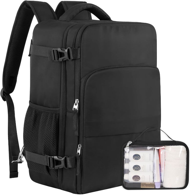 Photo 1 of Travel Backpack for Men Women, Personal Item Travel Bag with Multi-Pockets, Airline Approved Carry on Backpack Fits 16inch Laptop, Waterproof Casual Backpack for College,Travel, Work