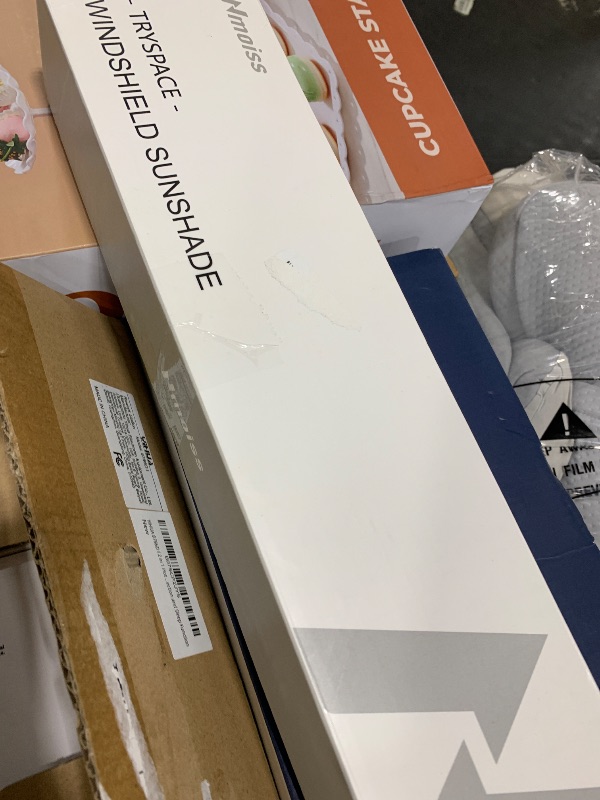 Photo 1 of [2025 Upgrade] Nmoiss Windshield Sun Shade Umbrella - [Vinyl Coating Heat Shield] Protect Car from Sun Rays & Heat Damage Keep Cool and Protect Interior, Spring Structure Edge Medium 56" L x 31" W