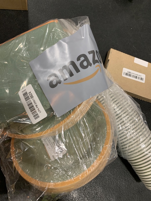 Photo 1 of Dandat Sage Green Dinnerware Set - 200 Pcs, Party Supplies Including 50 7'' & 9'' Paper Plates, 50 Paper Cups & Napkins for Baby Shower, Wedding & More (Gold Rim)