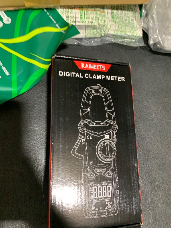 Photo 1 of KAIWEETS HT206D Digital Clamp Meter T-RMS 6000 Counts, Multimeter Voltage Tester Auto-ranging, Measures Current Voltage Temperature Capacitance Resistance Diodes Continuity Duty-Cycle (AC/DC Current)