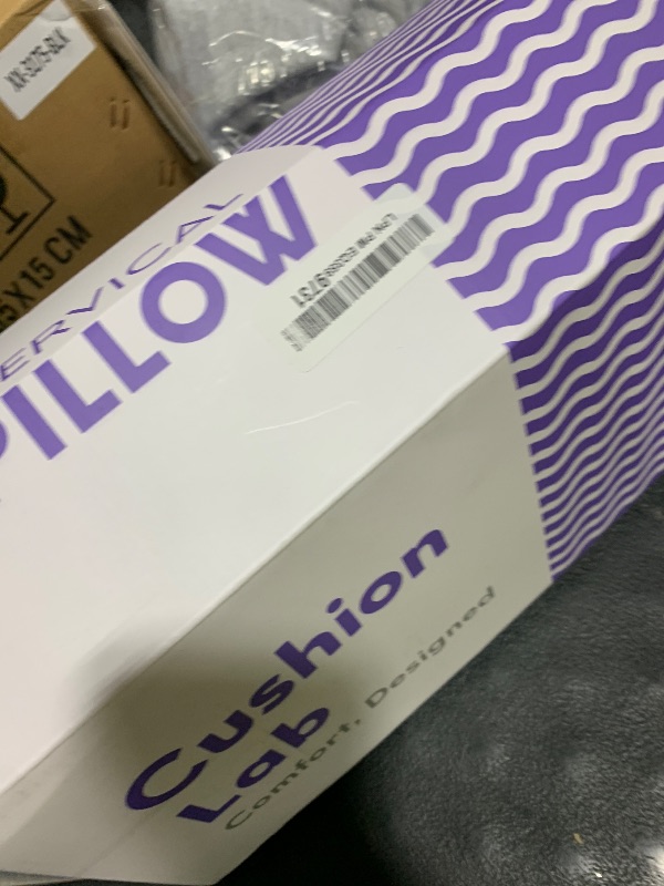 Photo 1 of C CUSHION LAB Extra Dense Ergonomic Cervical Pillow for Firm Neck Support - Orthopedic Contour Pillow for Back/Side Sleeper Neck Relief, CertiPUR–US Memory Foam Pillow with Organic Cotton Cover