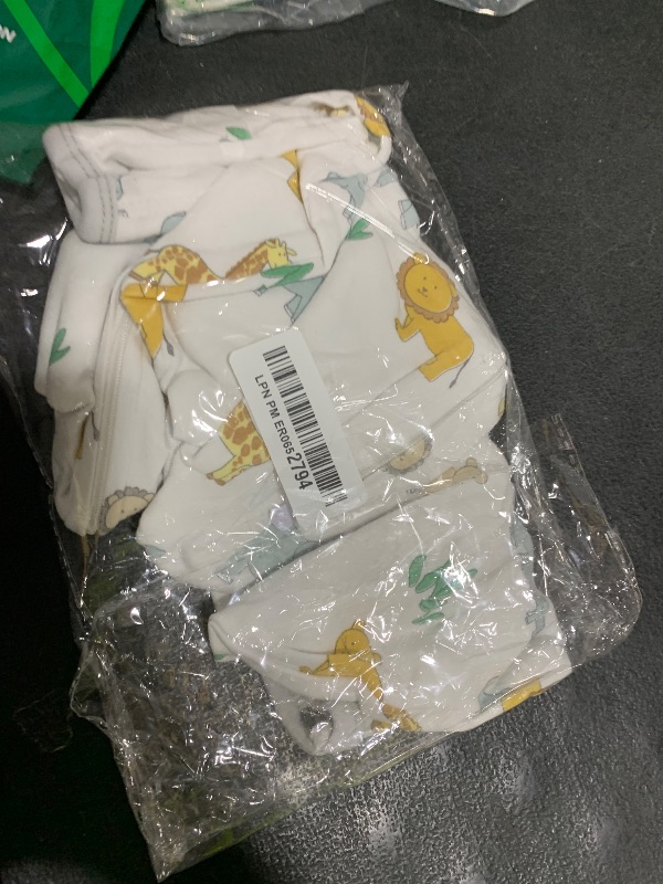 Photo 1 of Amazing Baby Transitional Swaddle Sack, Arms Up Half-Length Sleeves & Mitten Cuffs, Swaddle for Newborn Transition to Baby Sleep Sack Wearable Blanket, Medium, 3-6 Month, 14-21 lb, On Safari