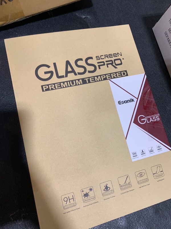 Photo 1 of Esanik [2+2 Pack Like Paper Glass Screen Protector for iPad Pro 13 Inch M4 (2024) with Camera Lens Protector & Alignment Frame, 9H Tempered Glass PAPERed Film for Drawing Writing