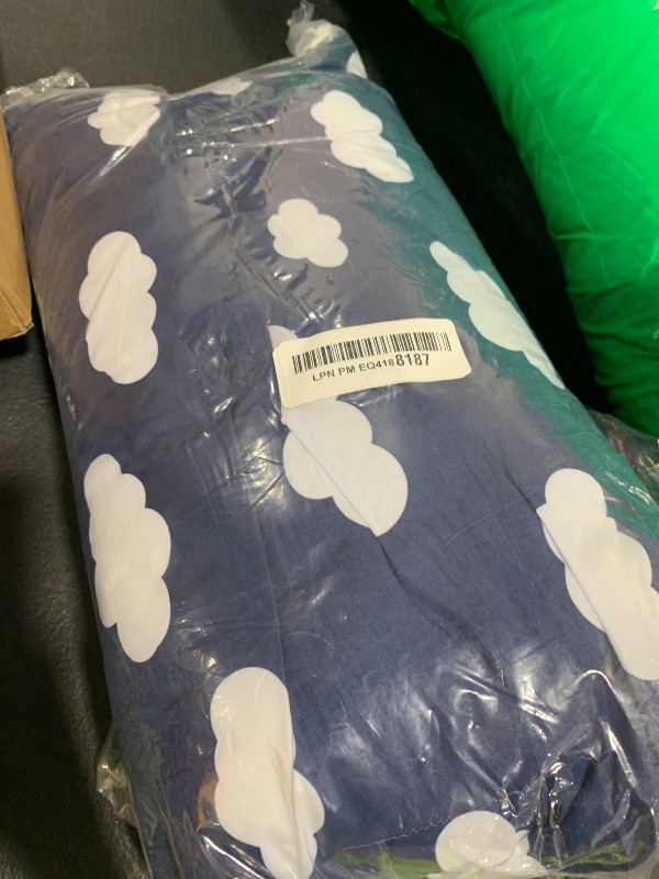 Photo 1 of Toddler Pillow for Sleeping, Kid Pillow 14" x 19" for Small Travel Bed, Nap Pillows, Soft & Skin-Friendly Small Pillows for Sleeping, Toddler Use Only, Age 2 to 5 (Navy Cloud)