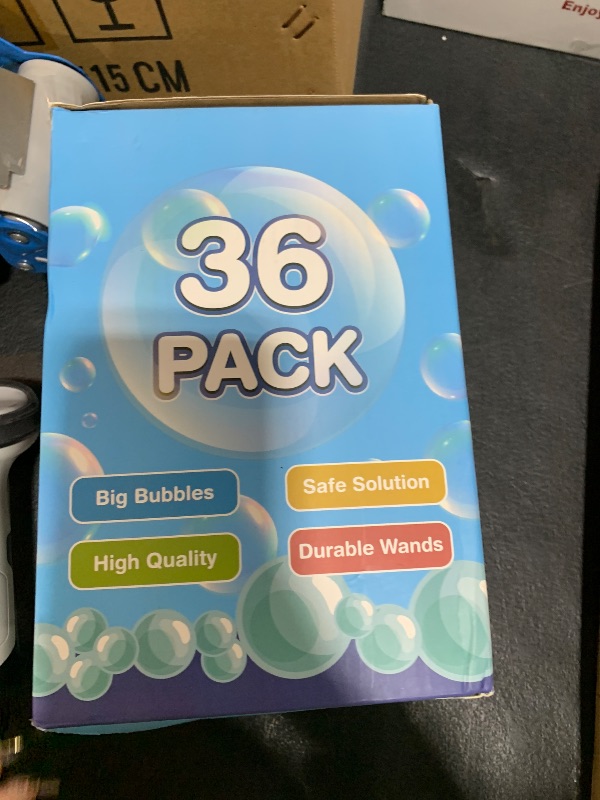 Photo 1 of 36 Pack Big Bubble Wands Bulk in 6 Colors, Ideal for Easter, Summer, Halloween, Valentine, School Classroom Prizes