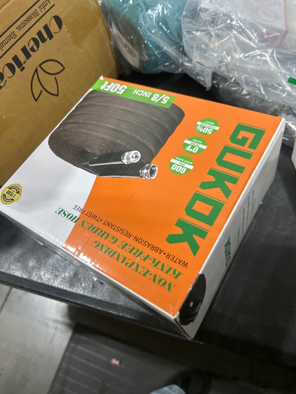 Photo 1 of GUKOK Garden Hose, Lightweight, Ultra Flexible, Durable, Kink-Free Garden Hose, RV, Marine and Camper Hose (50 FT)