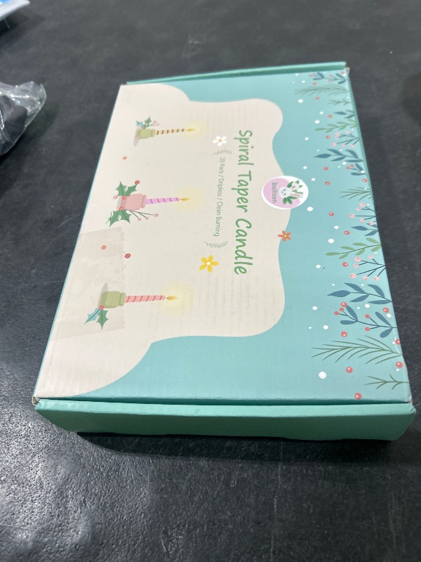 Photo 1 of 10 Pack Ivory and 10 Pack Sage Green Spiral Taper Candles for Home Decor, 10 Inch Unscented Dripless Twisted Candlesticks for Weddings Dinner Holiday Decoration Formal Events