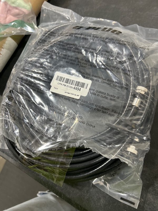 Photo 1 of G-PLUG RG6 Coaxial Cable 75FT – Quad Shielded, Waterproof, 75 Ohm with F-Type Connectors, High-Performance for HDTV, Satellite, Internet, Indoor/Outdoor Use