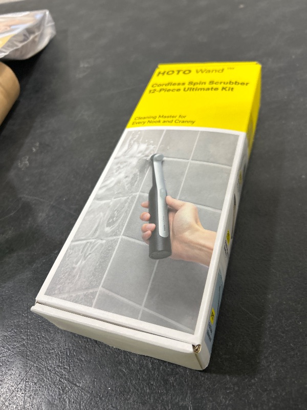 Photo 1 of HOTO Wand™ Cordless Spin Scrubber, Electric Rechargeble Grout Cleaning Brush, IPX7 Waterproof Bathroom Scrubber, 12 Replaceable Brush Heads Version Power Scrubber for Grout, Tiles, Corners, Crevices