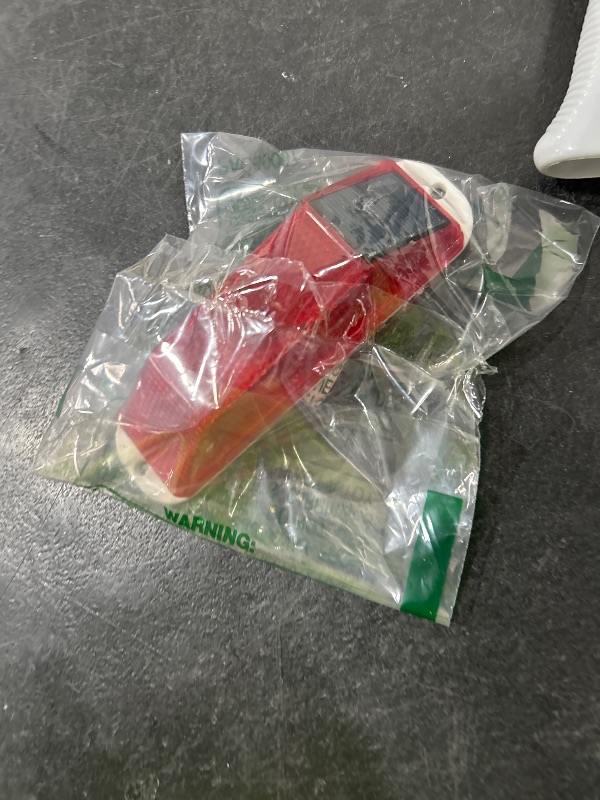 Photo 1 of RISOON Solar Strobe Warning Light: Sensitive LED Warning Lamp High Bright Waterproof IP65 Flashing Beacon Barricade Construction Safety Traffic Light for Driveways Dock (Red)