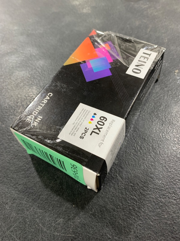 Photo 1 of TEINO Remanufactured Ink Cartridge Replacement for HP 60 XL 60XL for PhotoSmart C4780 C4795 C4680 C4650 D110 D110a DeskJet F4480 F4280 F4580 D2530 D2545 Envy 100 Printer (Black, Tri-Color, 2-Pack)