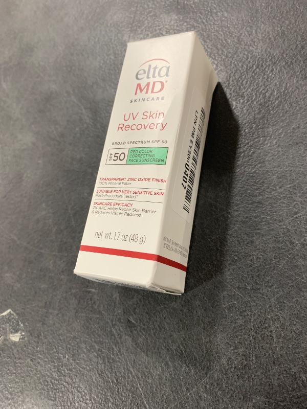 Photo 1 of EltaMD UV Skin Recovery Green Tint All Mineral, Redness Reduction, Sensitive Skin Face Sunscreen SPF 50