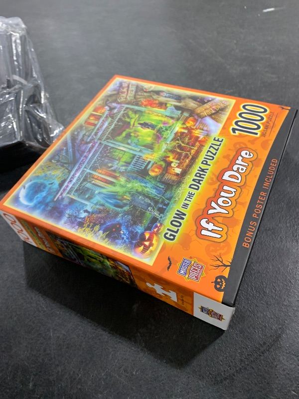 Photo 1 of Halloween Glow in The Dark Jigsaw Puzzle – 1000 Piece Haunted House Trick-or-Treat Puzzle for Adults, Teens & Families, Spooky Holiday Game, Large Puzzle Decor 19.25” x 26.75”