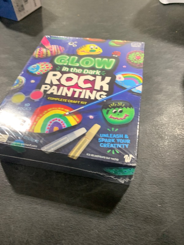 Photo 1 of Dan&Darci Kids Rock Painting Kit - Glow in The Dark - Arts & Crafts Gifts for Boys and Girls Ages 6-12 - Craft Activities Kits - Creative Art Toys for 6, 7, 8, 9, 10, 11 & 12 Year Old Kid