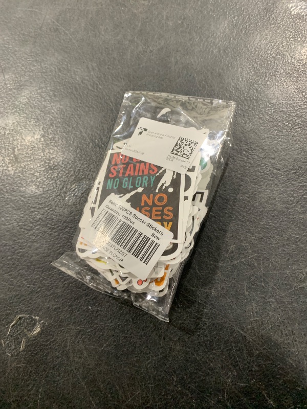 Photo 1 of 100PCS Soccer Stickers for Scrapbooking, Vinyl Waterproof Stickers for Water Bottles, Soccer Team Gifts for Kids Teens, Christmas Stocking Stuffers for Kids Boys Girls