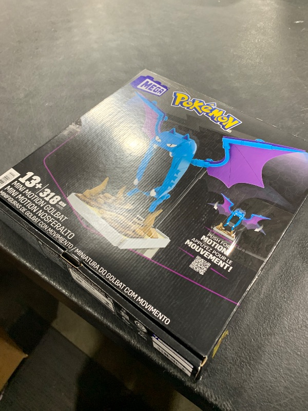 Photo 1 of MEGA Pokémon Building Toys Set Mini Motion Golbat with 313 Pieces, Wing Flapping Motion, 5 Inches Tall, for Adult Collectors