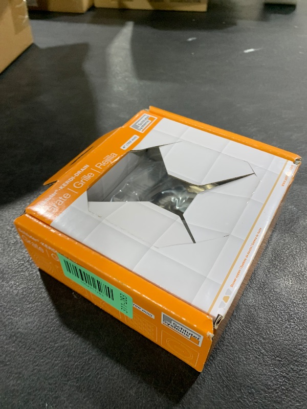 Photo 1 of Schluter Kerdi-Drain Classic Shower Grate Kit with Integrated Slope Bonding Flange - Ideal for Tile Showers - 4" Grate Size, Square, Stainless Steel Grate Finish - KD4GRKE