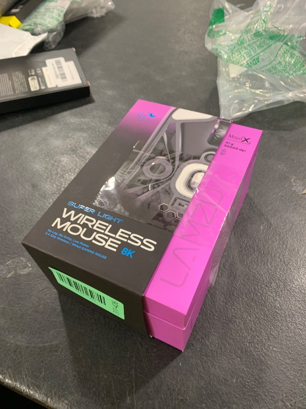 Photo 1 of Lamzu Maya X Wireless Gaming Mouse, Ultra Lightweight 47g, Optical Switch, Maximum 30000 DPI, Symmetrical, MCU Nordic 52840, Dust-Proof Encoder, PAW3950 Sensor(Larger Maya) (Purple)