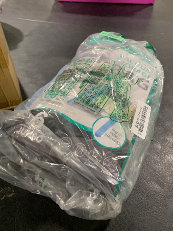 Photo 1 of 6 Jumbo Vacuum Storage Bags, Space Saver Bags Compression Storage Bags for Comforters and Blankets, Vacuum Sealer Bags for Clothes Storage, Hand Pump Included