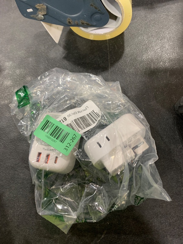 Photo 1 of TESSAN European Travel Plug Adapter 2 Packs, Type C Europe Adaptor Foldable Plug 4 Outlets 3 USB(1 USB C PD 20W), US to Spain France Italy Germany Denmark Iceland European Travel Must Haves