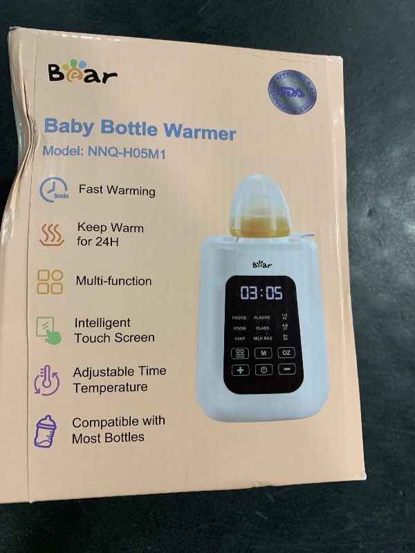 Photo 1 of Bear Baby Bottle Warmer, Milk Warmer Breastmilk Bag Formula Fast Warming for New Born Baby Bottles, with Time Temp Control Automatic Shut Off at Home Use