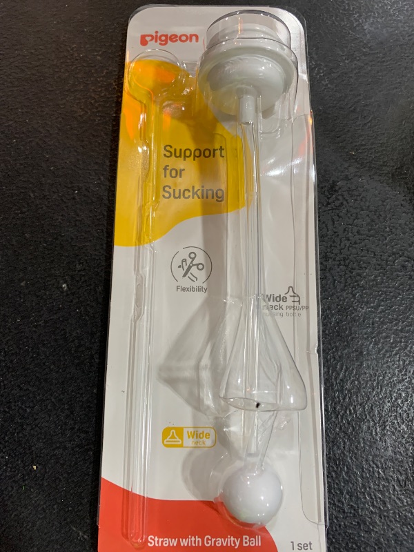 Photo 1 of Pigeon Natural Weaning Silicone Sipper Conversion Kit - Smooth Toddler Transition Set | Includes Soft Sipper, Weighted Straws, and Cleaning Brushes | Ideal for Ages 6 Months+