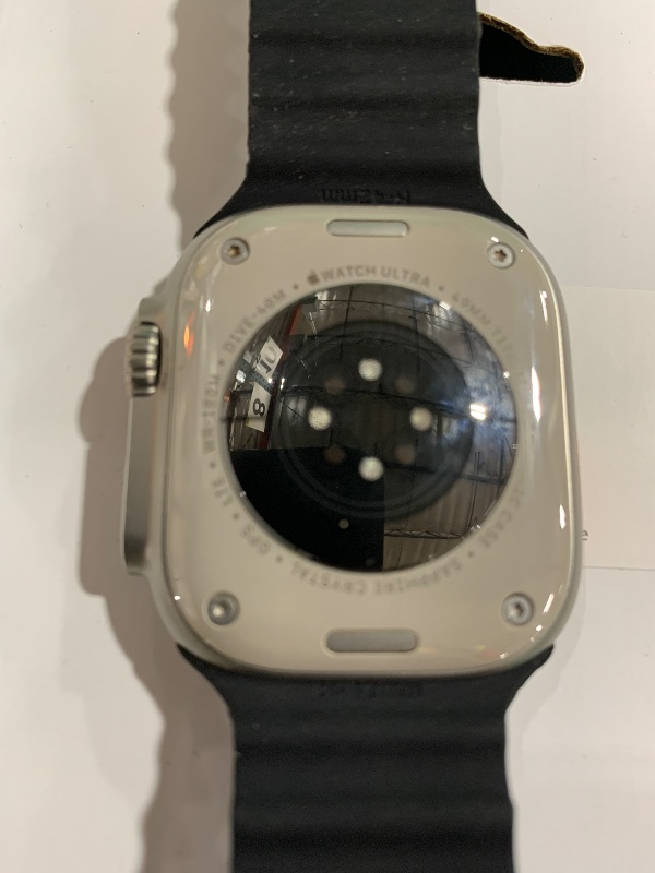 Photo 1 of Apple Watch Ultra [GPS + Cellular 49mm] Titanium Case with Midnight Ocean Band, One Size (Renewed Premium)